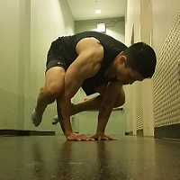handstand push-up shoulder exercises bent arm frog stand with tricep press black