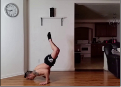 handstandpushup.com handstand push-up home workouts bent arm planche to handstand push-up combination black shorts