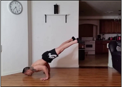 handstandpushup.com handstand push-up home workouts bent arm planche push-ups black shorts