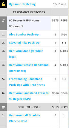 Handstandpushup.com 90 Degree Handstand Push-Up Home Workout 2 Exercise List White 90 degree push-up