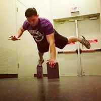 Handstandpushup.com Handstand Push-Up CHEST EXERCISE 1 ARM 1 LEG YOGA BLOCK PUSH-UP